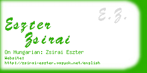 eszter zsirai business card